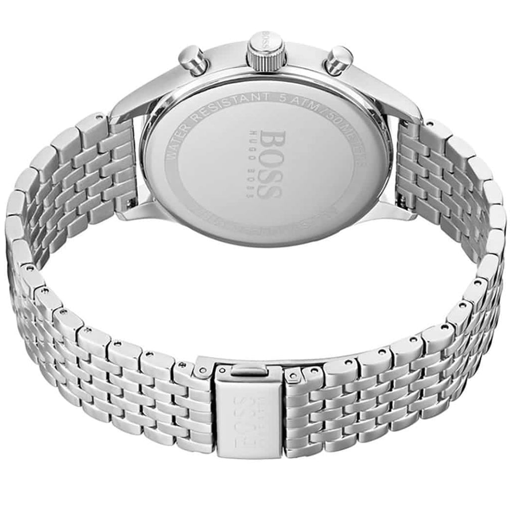 Hugo Boss Companion 1513653 43mm Men’s Chronograph Watch – Blue Dial & Silver-tone Stainless Steel Link Bracelet