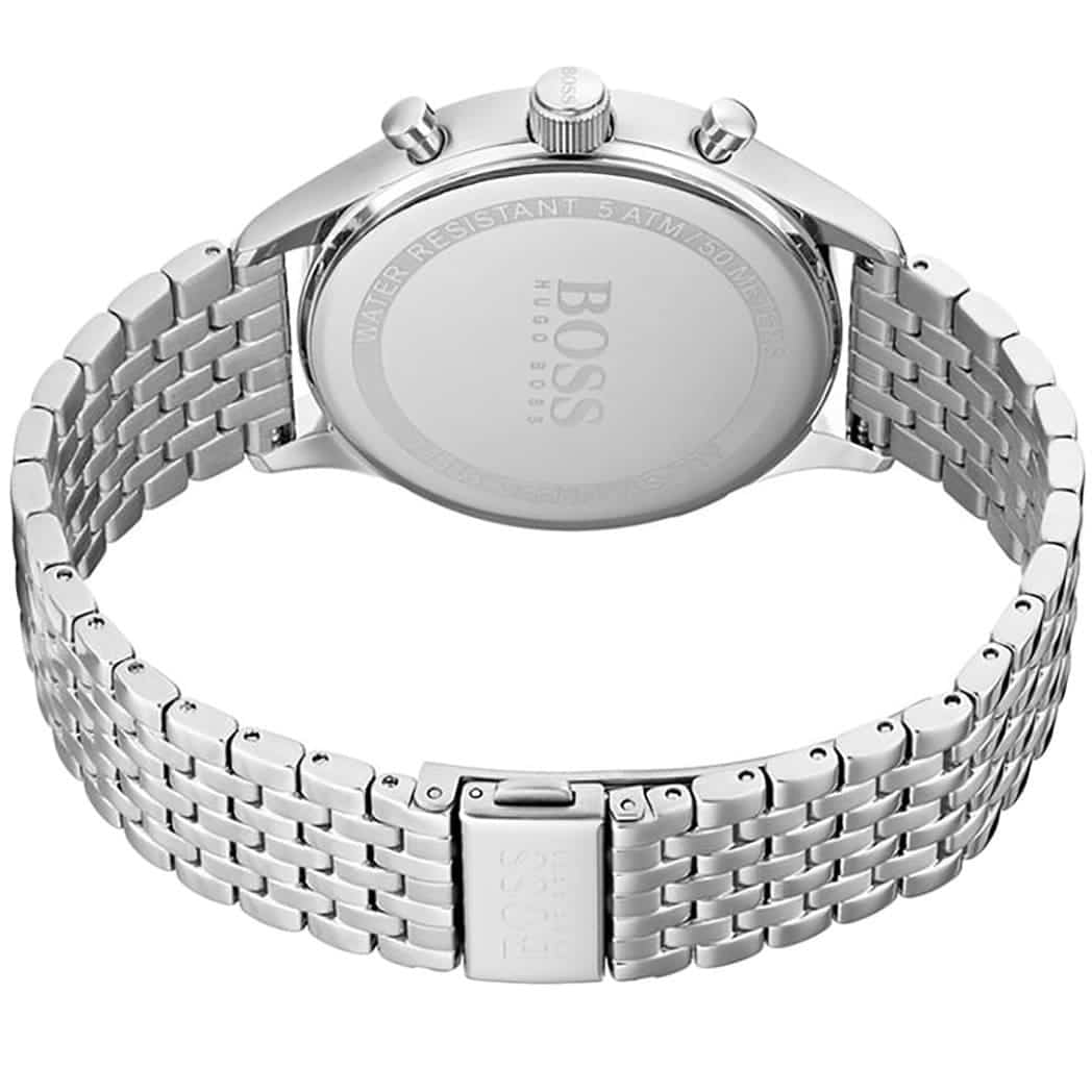 Hugo Boss Companion 1513653 43mm Men’s Chronograph Watch – Blue Dial & Silver-tone Stainless Steel Link Bracelet
