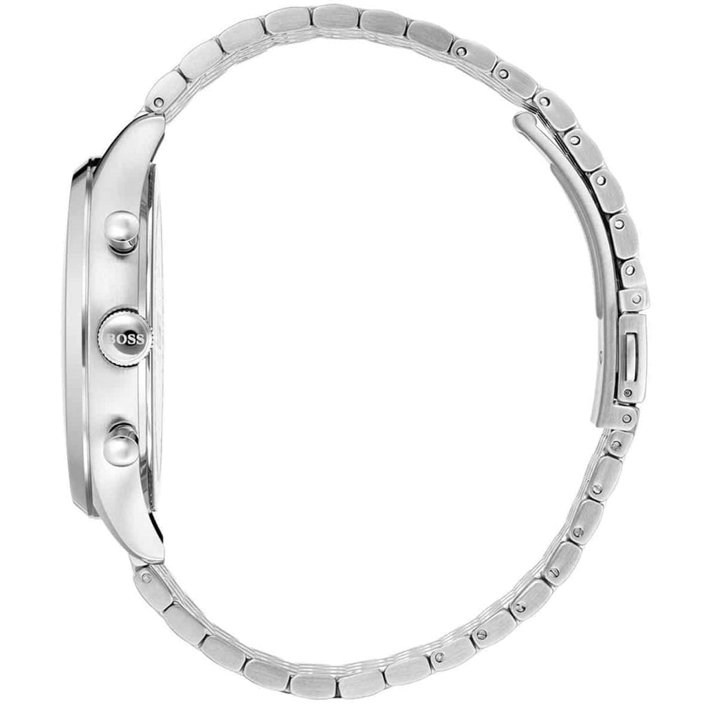 Hugo Boss Companion 1513653 43mm Men’s Chronograph Watch – Blue Dial & Silver-tone Stainless Steel Link Bracelet