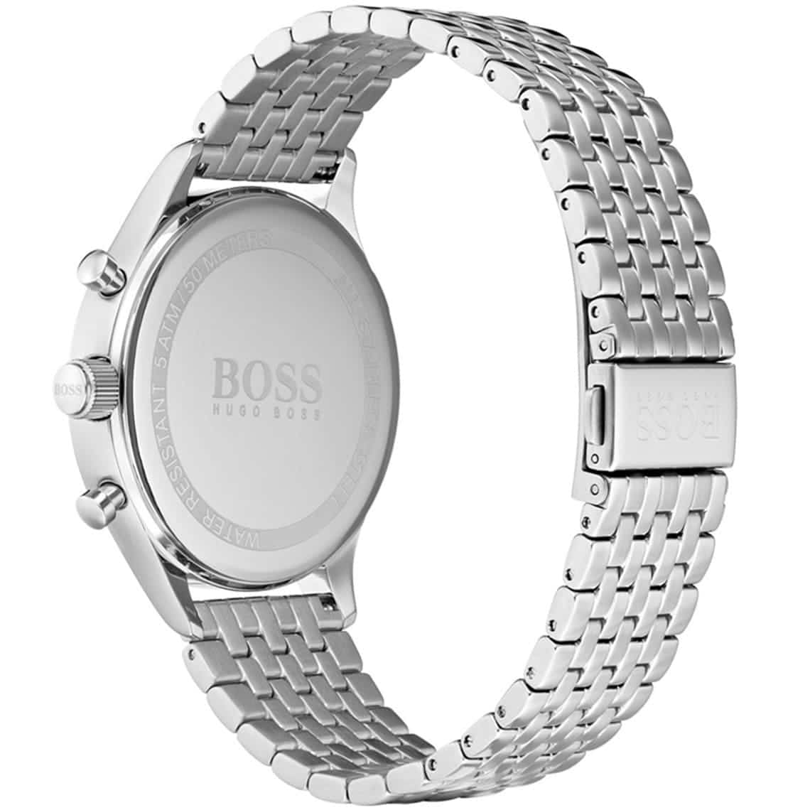 Hugo Boss Companion 1513653 43mm Men’s Chronograph Watch – Blue Dial & Silver-tone Stainless Steel Link Bracelet