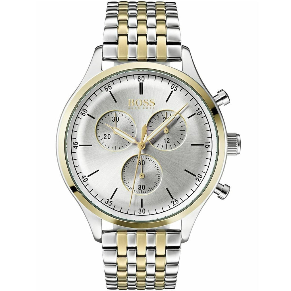 Hugo Boss Companion 1513654 43mm Men’s Chronograph Watch – Silver Dial & Stainless Steel Bracelet