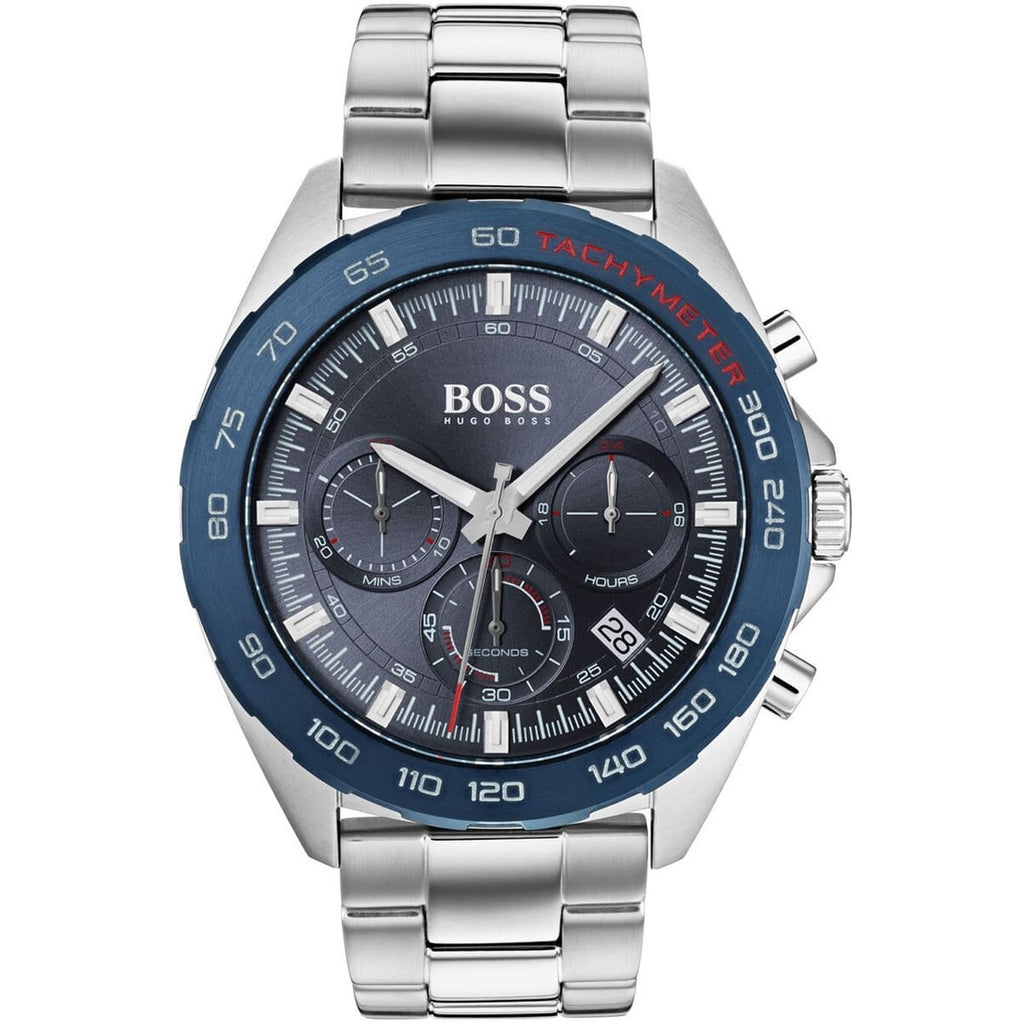 Hugo Boss Intensity 1513665 44mm Men’s Chronograph Watch – Blue Dial & Silver-tone Stainless Steel Link Bracelet