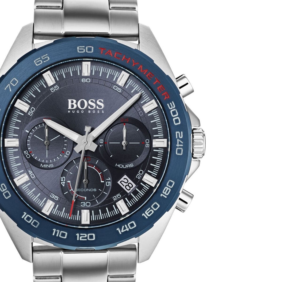 Hugo Boss Intensity 1513665 44mm Men’s Chronograph Watch – Blue Dial & Silver-tone Stainless Steel Link Bracelet