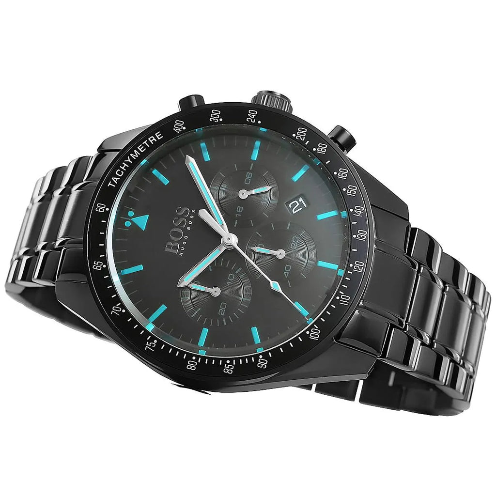Hugo Boss Trophy 1513675 44mm Men’s Chronograph Watch – Black Dial & Stainless Steel Bracelet