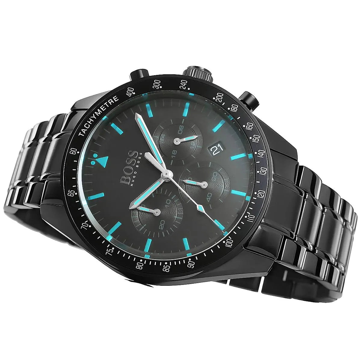 Hugo Boss Trophy 1513675 44mm Men’s Chronograph Watch – Black Dial & Stainless Steel Bracelet