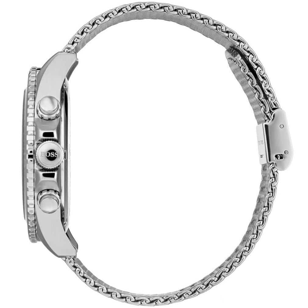 Hugo Boss Ocean Edition 1513701 46mm Men’s Chronograph Watch – Black Dial & Silver Mesh Bracelet