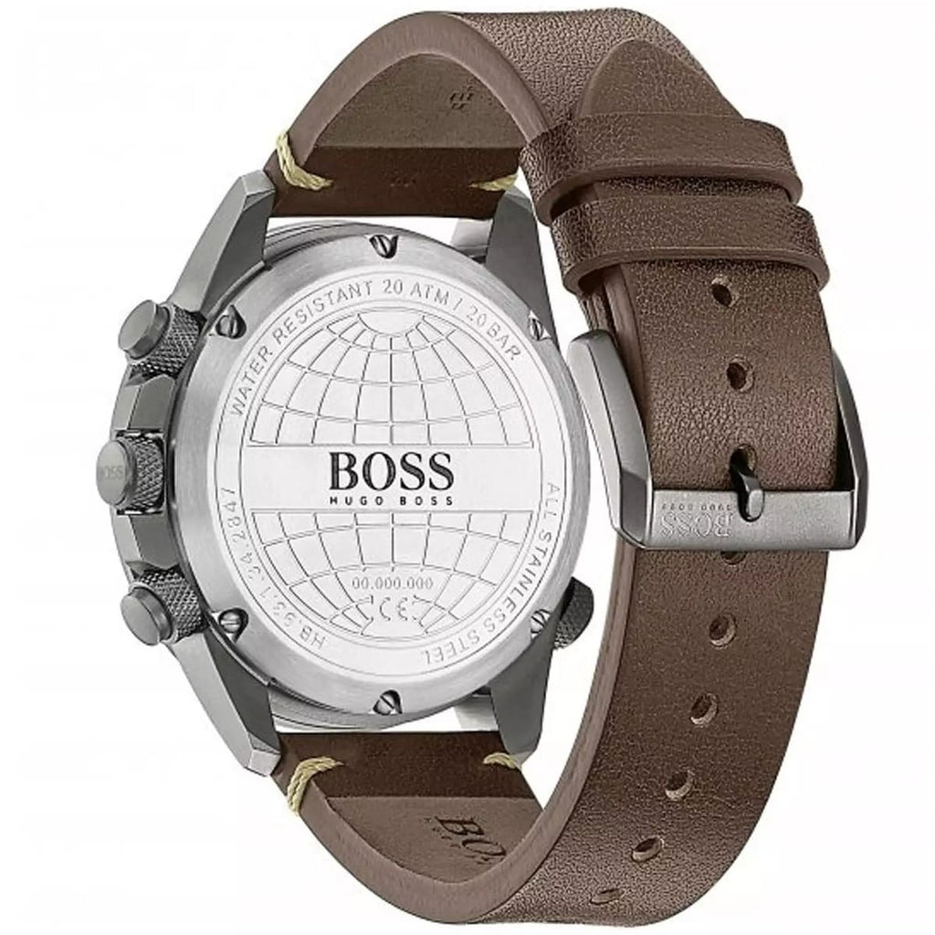 Hugo Boss Nomad 1513773 44mm Men’s Chronograph Watch – Blue Dial & Brown Genuine Leather Strap