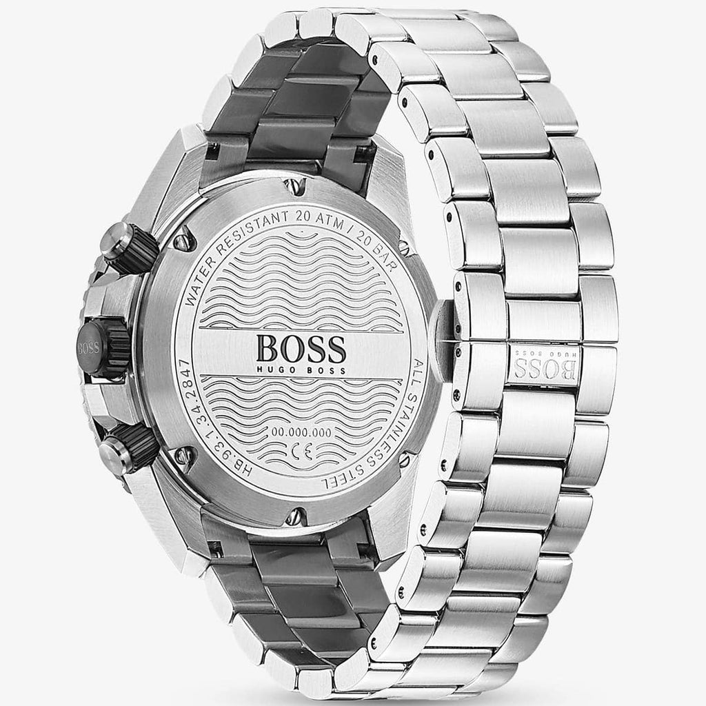 Hugo Boss Vela 1513775 44mm Men’s Quartz Watch – Blue Dial & Silver-tone Stainless Steel Link Bracelet