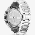 Hugo Boss Vela 1513775 44mm Men’s Quartz Watch – Blue Dial & Silver-tone Stainless Steel Link Bracelet
