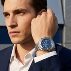 Hugo Boss Vela 1513775 44mm Men’s Quartz Watch – Blue Dial & Silver-tone Stainless Steel Link Bracelet