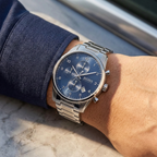 Hugo Boss Skymaster 1513784 44mm Men’s Chronograph Watch – Blue Dial & Silver-tone Stainless Steel Link Bracelet
