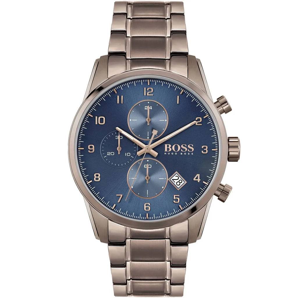 Hugo Boss Skymaster 1513788 44mm Men’s Chronograph Watch – Blue Dial & Stainless Steel Bracelet
