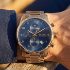 Hugo Boss Skymaster 1513788 44mm Men’s Chronograph Watch – Blue Dial & Stainless Steel Bracelet