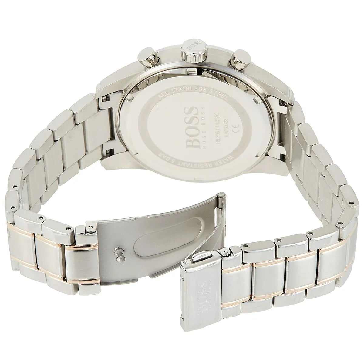 Hugo Boss Skymaster 1513789 44mm Men’s Chronograph Watch – Gray Dial & Rose Gold Stainless Steel Link Bracelet