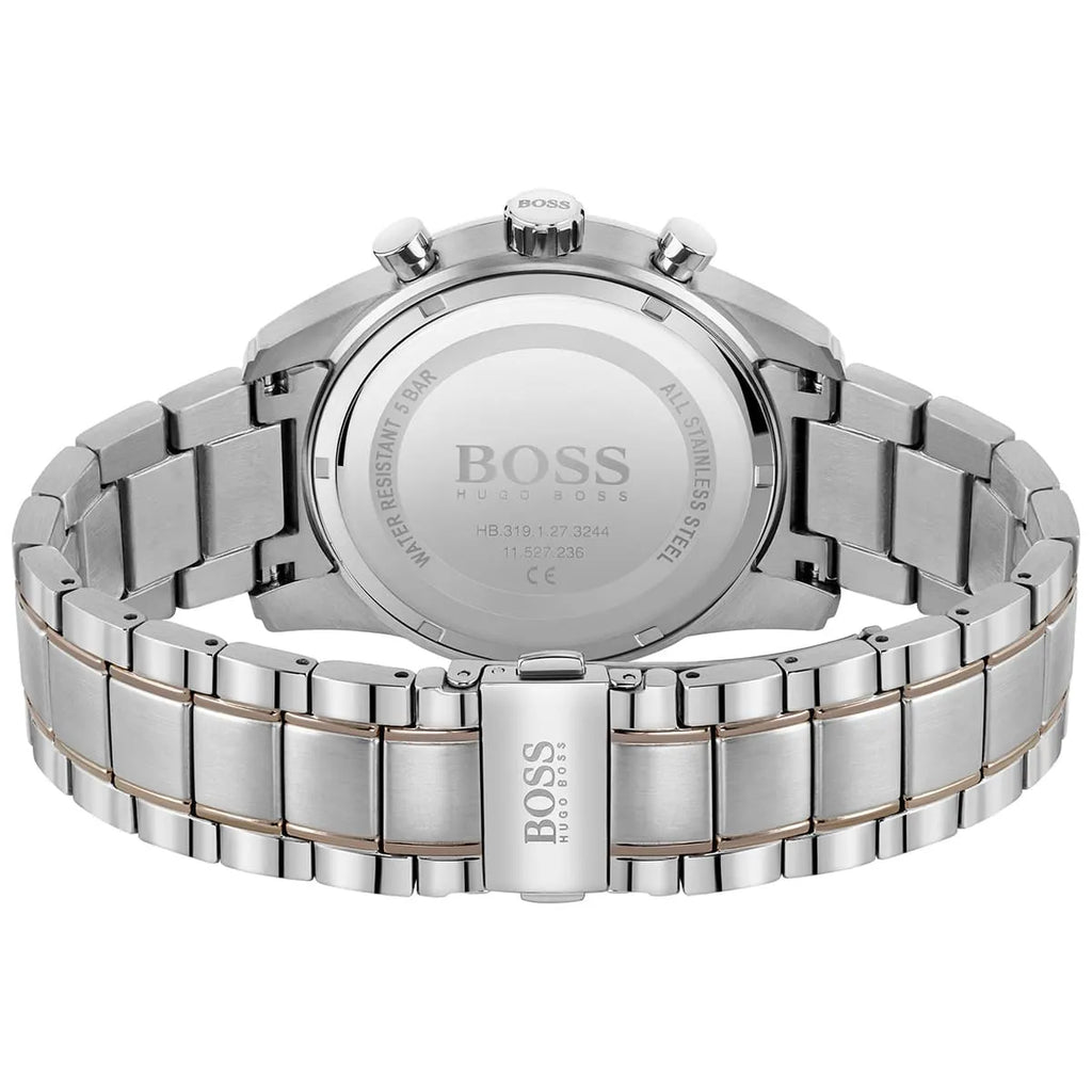 Hugo Boss Skymaster 1513789 44mm Men’s Chronograph Watch – Gray Dial & Rose Gold Stainless Steel Link Bracelet