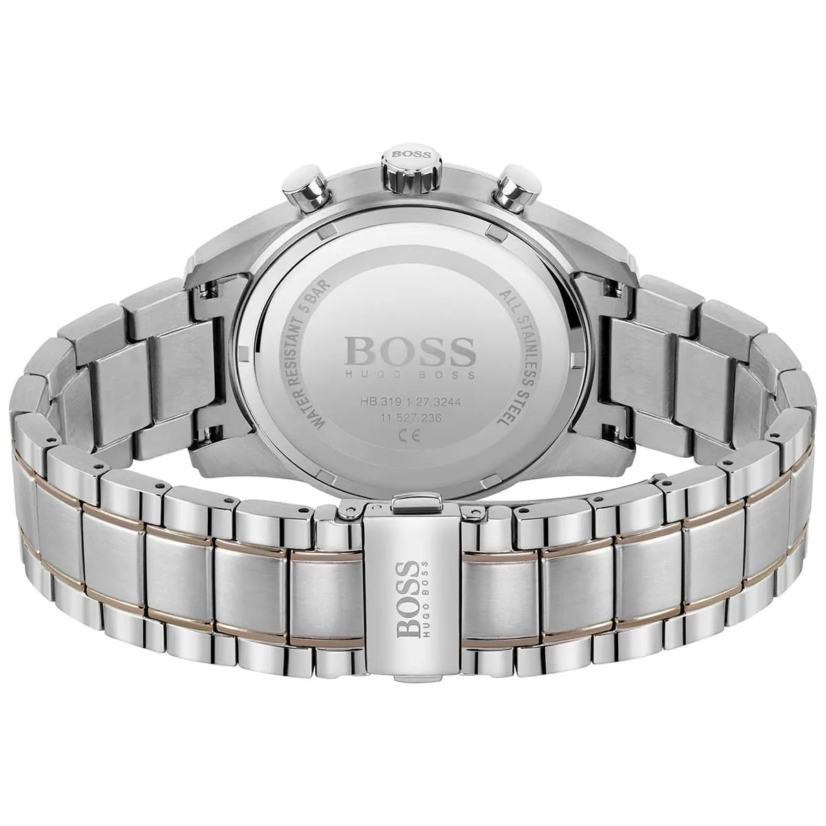 Hugo Boss Skymaster 1513789 44mm Men’s Chronograph Watch – Gray Dial & Rose Gold Stainless Steel Link Bracelet