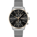 Hugo Boss Associate 1513805 42mm Men’s Chronograph Watch – Black Dial & Silver Mesh Bracelet