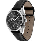 Hugo Boss Champion 1513816 44mm Men’s Chronograph Watch – Black Dial & Genuine Leather Strap