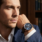 Hugo Boss Champion 1513817 44mm Men’s Chronograph Watch – Blue Dial & Genuine Leather Strap