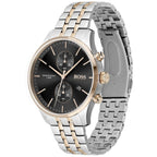 Hugo Boss Associate 1513840 42mm Men’s Chronograph Watch – Black Dial & Rose Gold Stainless Steel Link Bracelet
