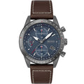 Hugo Boss Pilot Edition 1513852 44mm Men’s Chronograph Watch – Blue Dial & Brown Genuine Leather Strap