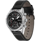 Hugo Boss Pilot Edition 1513853 44mm Men’s Chronograph Watch – Black Dial & Black Genuine Leather Strap