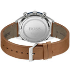 Hugo Boss Santiago 1513860 44mm Men’s Chronograph Watch – Blue Dial & Brown Genuine Leather Strap