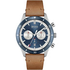 Hugo Boss Santiago 1513860 44mm Men’s Chronograph Watch – Blue Dial & Brown Genuine Leather Strap
