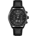 Hugo Boss Champion 1513880 44mm Men’s Chronograph Watch – Black Dial & Genuine Leather Strap