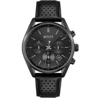 Hugo Boss Champion 1513880 44mm Men’s Chronograph Watch – Black Dial & Genuine Leather Strap