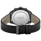 Hugo Boss Champion 1513880 44mm Men’s Chronograph Watch – Black Dial & Genuine Leather Strap