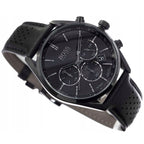 Hugo Boss Champion 1513880 44mm Men’s Chronograph Watch – Black Dial & Genuine Leather Strap