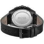 Hugo Boss Grandmaster 1513883 46mm Men’s Chronograph Watch – Blue Textured Dial & Black Genuine Leather Strap