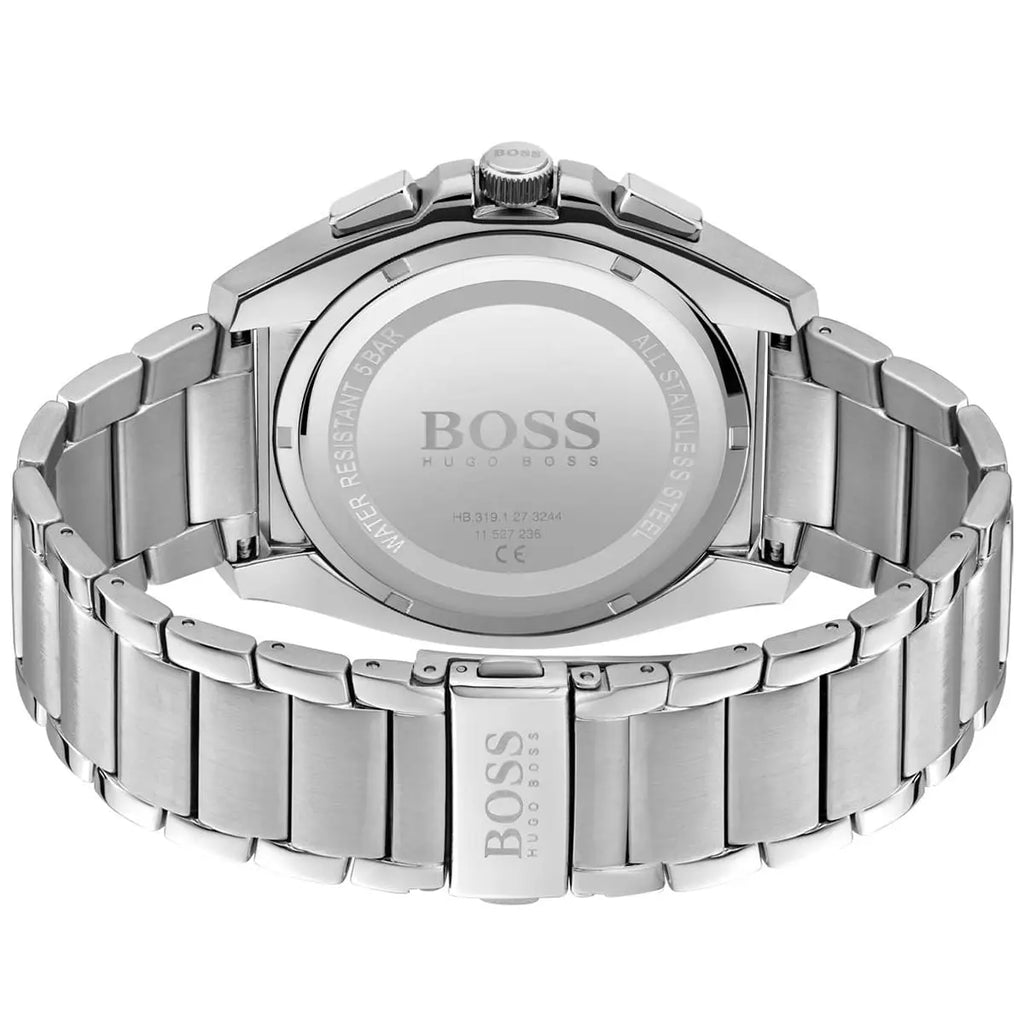 Hugo Boss Grandmaster 1513884 46mm Men’s Chronograph Watch – Blue Dial & Silver-tone Stainless Steel Link Bracelet