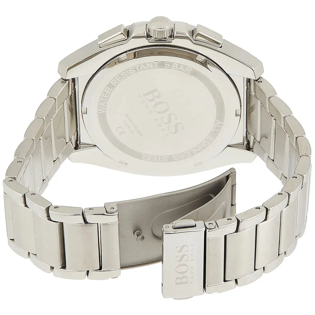 Hugo Boss Grandmaster 1513884 46mm Men’s Chronograph Watch – Blue Dial & Silver-tone Stainless Steel Link Bracelet