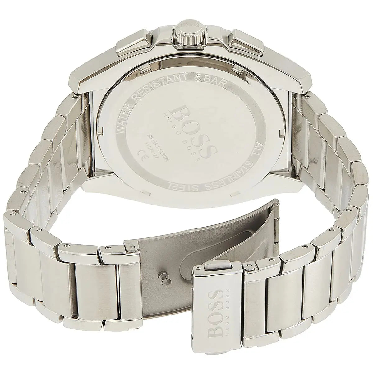 Hugo Boss Grandmaster 1513884 46mm Men’s Chronograph Watch – Blue Dial & Silver-tone Stainless Steel Link Bracelet