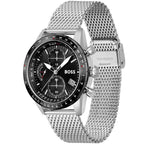 Hugo Boss Pilot Edition 1513886 44mm Men’s Chronograph Watch – Black Dial & Silver Mesh Bracelet