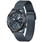 Hugo Boss Pilot Edition 1513887 44mm Men’s Chronograph Watch – Blue Dial & Blue Stainless Steel Mesh Bracelet