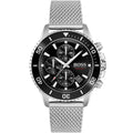 Hugo Boss Admiral 1513904 45mm Men’s Chronograph Watch – Black Dial & Silver-tone Stainless Steel Mesh Bracelet