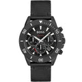 Hugo Boss Admiral 1513918 45mm Men’s Solar Watch – Black Dial & Black Synthetic Fiber Strap