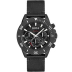 Hugo Boss Admiral 1513918 45mm Men’s Solar Watch – Black Dial & Black Synthetic Fiber Strap