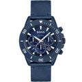 Hugo Boss Admiral 1513919 45mm Men’s Solar Watch – Blue Dial & Blue Synthetic Fiber Strap
