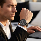 Hugo Boss Allure 1513920 44mm Men’s Chronograph Watch – Black Dial & Genuine Leather Strap