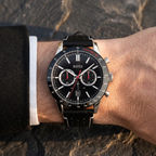 Hugo Boss Allure 1513920 44mm Men’s Chronograph Watch – Black Dial & Genuine Leather Strap