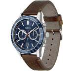 Hugo Boss Allure 1513921 44mm Men’s Chronograph Watch – Blue Dial & Genuine Leather Strap