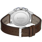Hugo Boss Allure 1513921 44mm Men’s Chronograph Watch – Blue Dial & Genuine Leather Strap