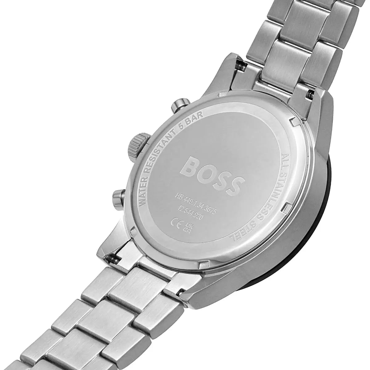 Hugo Boss Allure 1513922 44mm Men’s Chronograph Watch – Black Dial & Silver-tone Stainless Steel Link Bracelet