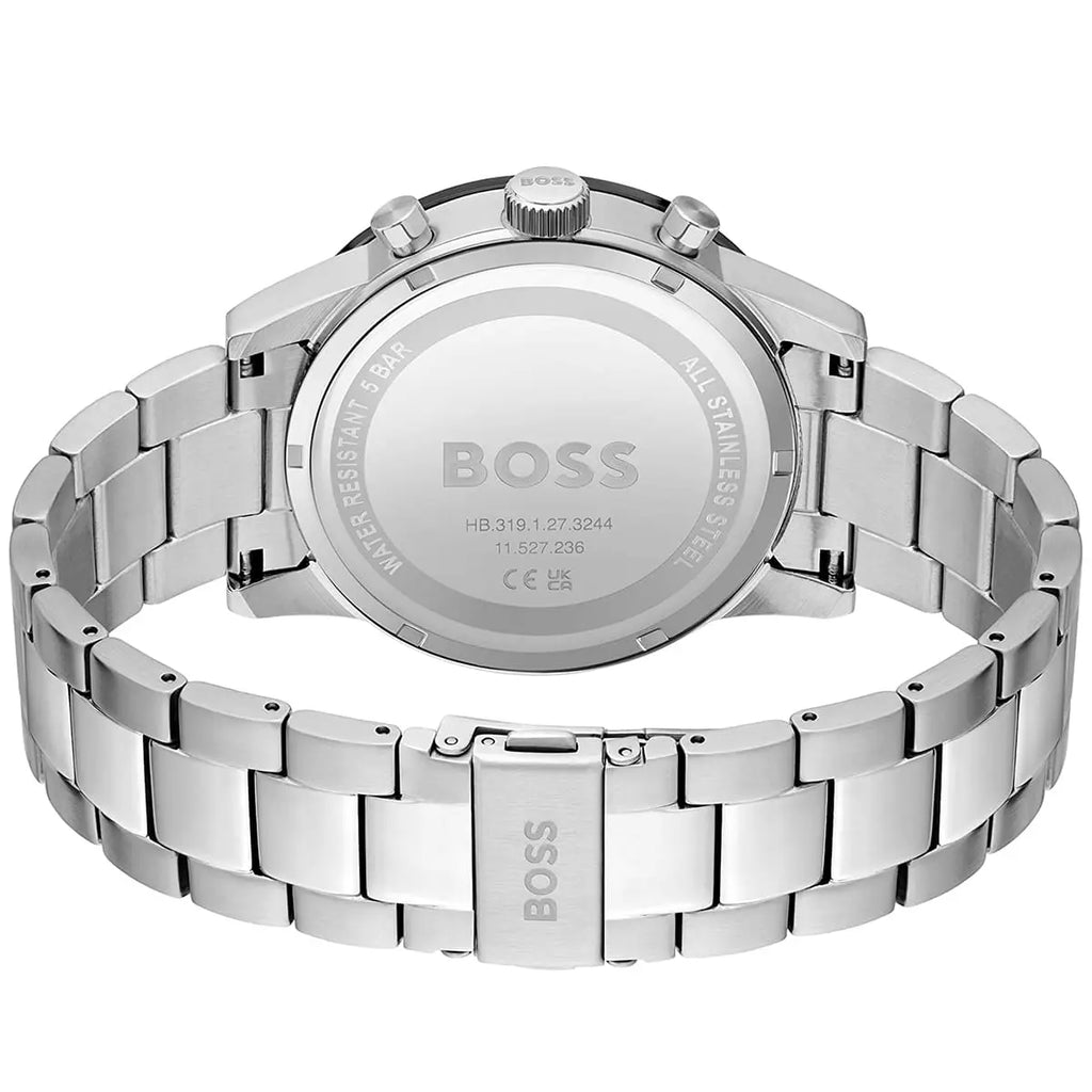 Hugo Boss Allure 1513922 44mm Men’s Chronograph Watch – Black Dial & Silver-tone Stainless Steel Link Bracelet