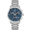 Hugo Boss Dapper 1513927 43mm Men’s Quartz Watch – Blue Dial & Silver-tone Stainless Steel Link Bracelet