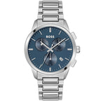 Hugo Boss Dapper 1513927 43mm Men’s Quartz Watch – Blue Dial & Silver-tone Stainless Steel Link Bracelet